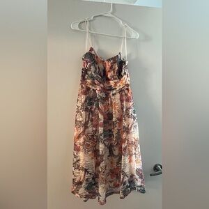 Maeve Midi Dress with Multicolor Floral Design